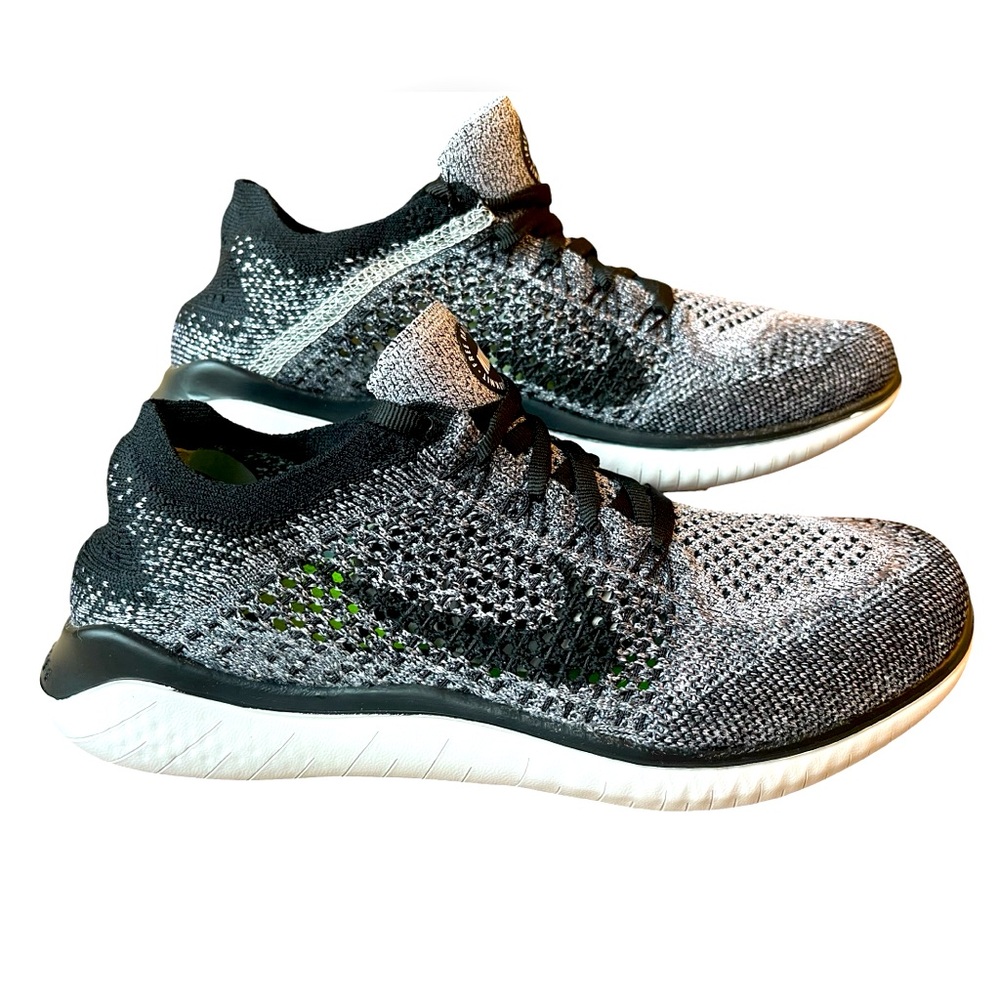 Nike Free RN Flyknit Women’s Size 7 Gray/Black Running Shoes NIB